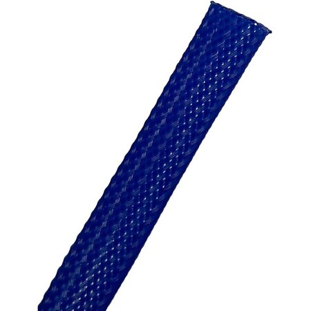 Kable Kontrol Braided Cable Sleeve, 3/8 in Inside Dia., 25 ft, Polyethylene Terephthalate, Blue FW038-BL-25
